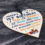 Happy 1st Birthday Gift For Daughter Son Wooden Heart Decoration