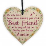 Best Friend Gifts Childs Auntie Gifts Wood Heart Sign Christmas
