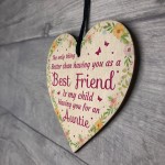 Best Friend Gifts Childs Auntie Gifts Wood Heart Sign Christmas