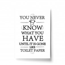 Funny Toilet Loo Sign Print Novelty Bathroom Sign Home Decor 