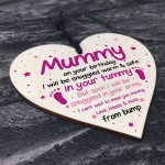 Mummy To Be Gifts For Birthday Wooden Heart Gifts From Baby Girl