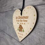 1st Christmas In New Home Bauble Wooden Heart 1st Xmas Bauble