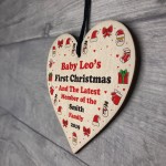 Babys First Christmas Tree Decoration Personalised 1st Christmas