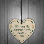 Christmas At The Christmas Tree Decoration Xmas Decor Wood Heart