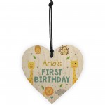 Personalised 1st Birthday Gift For Daughter Son Wooden Heart