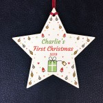 1st Christmas Gift For Boy Girl Baby First Christmas Bauble Star