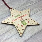 1st Christmas Gift For Boy Girl Baby First Christmas Bauble Star