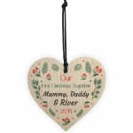 Our First Christmas Bauble Wooden Heart 1st Christmas Bauble