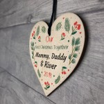 Our First Christmas Bauble Wooden Heart 1st Christmas Bauble