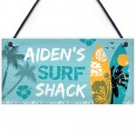 PERSONALISED Surf Shark Tiki Bar Sign Novelty Beach Bar Plaque