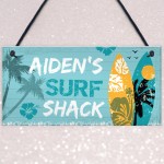 PERSONALISED Surf Shark Tiki Bar Sign Novelty Beach Bar Plaque