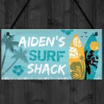 PERSONALISED Surf Shark Tiki Bar Sign Novelty Beach Bar Plaque