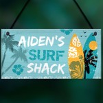 PERSONALISED Surf Shark Tiki Bar Sign Novelty Beach Bar Plaque