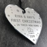 1st First Christmas In New Home Acrylic Heart Xmas Decoration