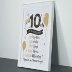 10th Anniversary Gift For Couple Anniversary Gift For Him Her