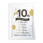10th Anniversary Gift For Couple Anniversary Gift For Him Her