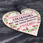 Chance Made Us Colleagues Wood Heart Leaving Gift Co Worker Gift