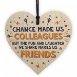 Wooden Hanging Heart Handmade Plaque Gift For Colleague Gift 