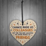 Wooden Hanging Heart Handmade Plaque Gift For Colleague Gift 