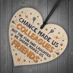 Wooden Hanging Heart Handmade Plaque Gift For Colleague Gift 