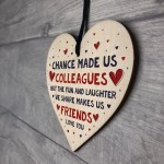 Colleague Fun And Laughter Wood Heart Leaving Gift For Colleague