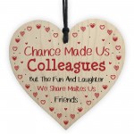 Colleague Present Office Gift Leaving Gift For Friend Wood Heart