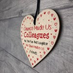 Colleague Present Office Gift Leaving Gift For Friend Wood Heart