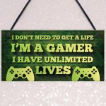 Gaming Sign Bedroom Accessories Hanging Sign For Games Room