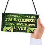 Gaming Sign Bedroom Accessories Hanging Sign For Games Room