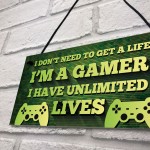 Gaming Sign Bedroom Accessories Hanging Sign For Games Room