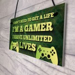 Gaming Sign Bedroom Accessories Hanging Sign For Games Room