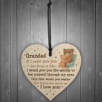 Grandad Novelty Gift From Grandchildren Wooden Heart Gift