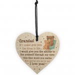 Grandad Novelty Gift From Grandchildren Wooden Heart Gift