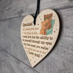 Grandad Novelty Gift From Grandchildren Wooden Heart Gift