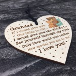 Grandad Novelty Gift From Grandchildren Wooden Heart Gift