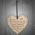 Handmade Memorial Gift Wood Heart Remembrance Plaque For Grandad