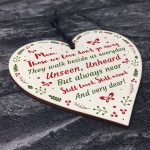 Handmade Memorial Gift Wooden Heart Remembrance Plaque For Mum