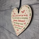 Handmade Memorial Gift Wooden Heart Remembrance Plaque For Nan