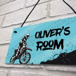 Any Names Personalised Bedroom Door Sign Motorbike Wall Decor