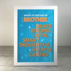 Brother Poem Gift For Christmas Birthday Framed Print Gift