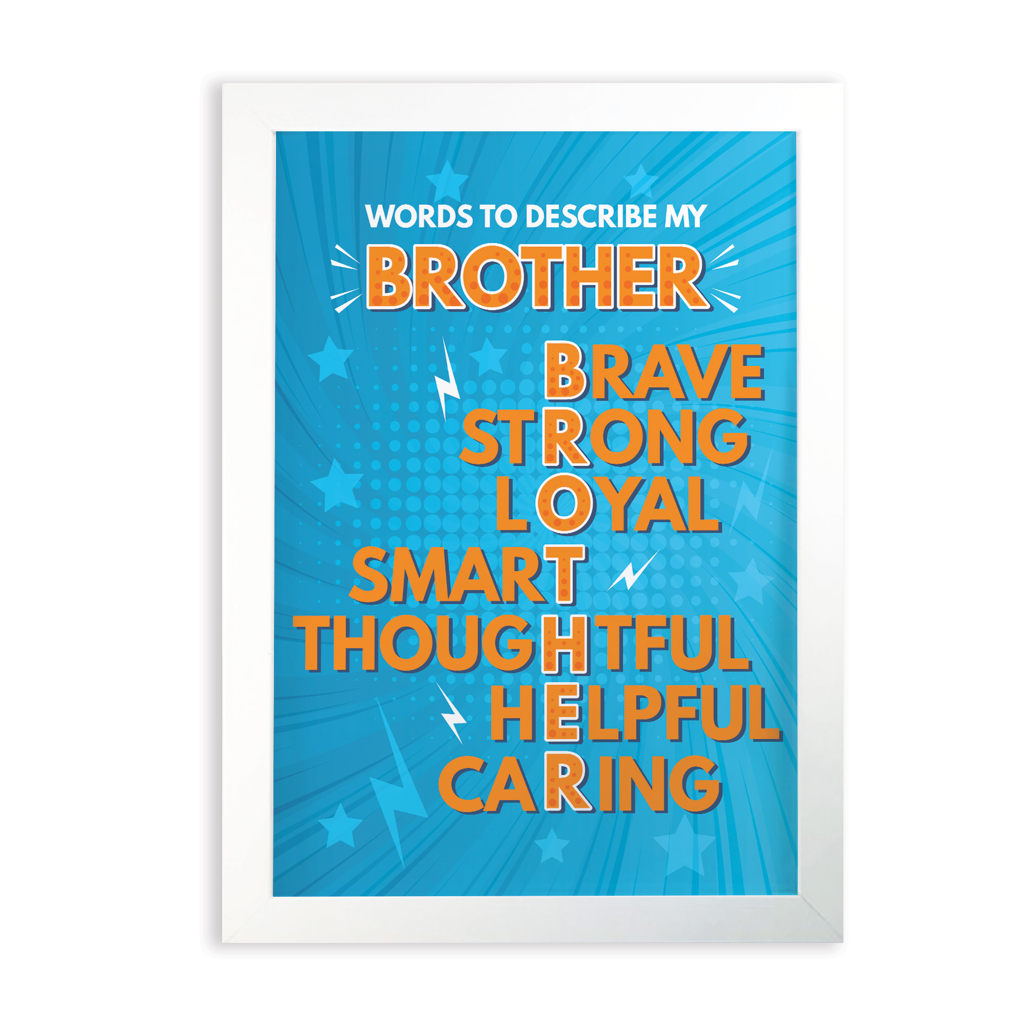 Brother Poem Gift For Christmas Birthday Framed Print Gift Brother Gift For Christmas