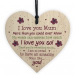 Handmade Mum Gifts From Daughter Or Son Wooden Heart Keepsake 