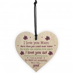 Handmade Mum Gifts From Daughter Or Son Wooden Heart Keepsake 