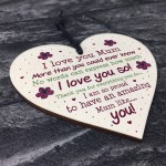 Handmade Mum Gifts From Daughter Or Son Wooden Heart Keepsake 