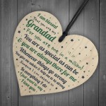 Gift For Grandad Wooden Heart Grandad Birthday Christmas Gifts 