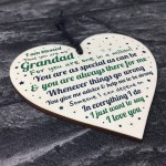 Gift For Grandad Wooden Heart Grandad Birthday Christmas Gifts 