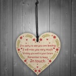 Colleague Leaving Gift New Job Gift Wood Heart Co Worker Gift