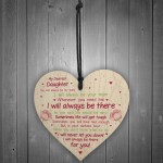 Daughter Gift Motivational Sign Wooden Heart Gift For Daughter