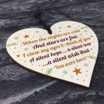 Handmade Memorial Gift Wooden Heart Remembrance Plaque
