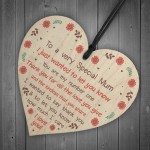 Handmade Wooden Heart Gift For Mum From Daughter Or Son Keepsake
